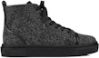 Order Christian Louboutin CL Platine Adolon Sneakers Tinggi Hitam Kulit Anak Lembu 1240116BK01