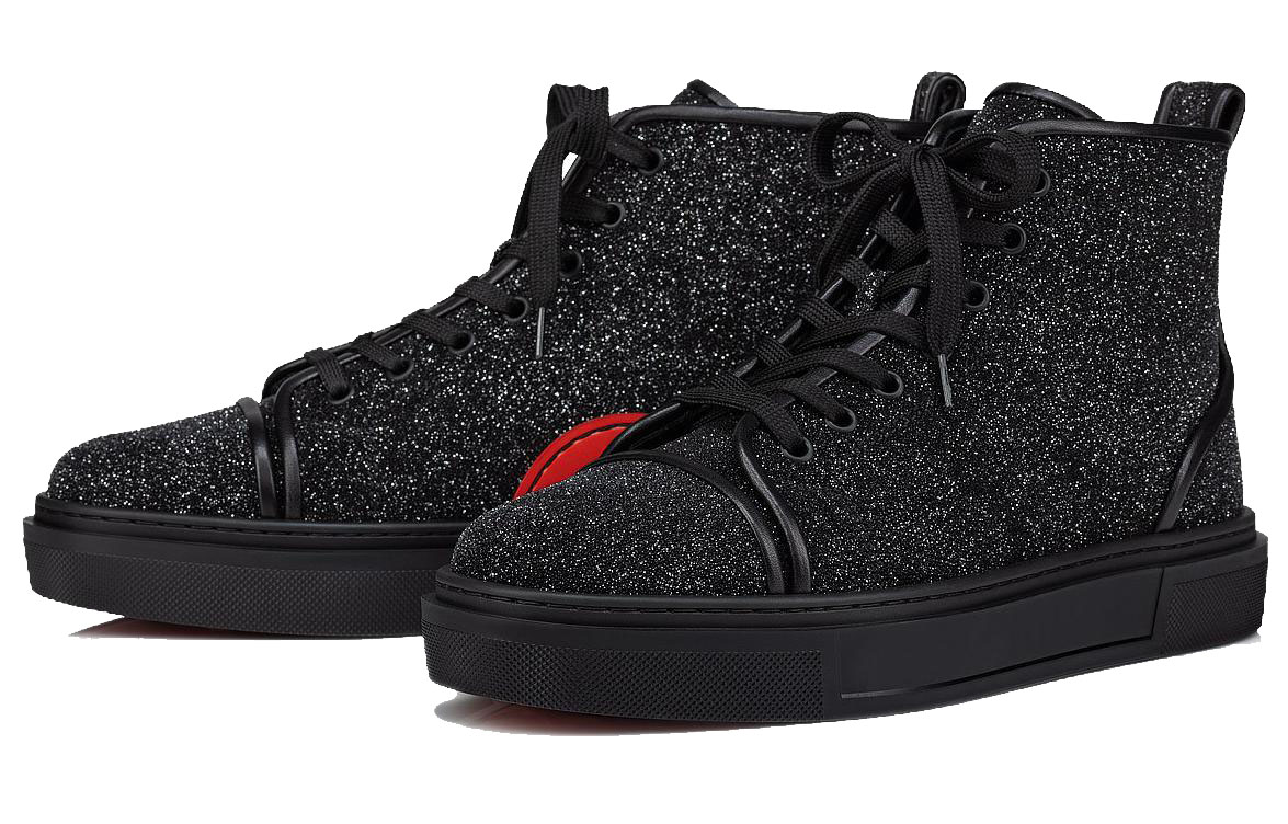 Lookbook CL路鉑廷 Adolon 小牛皮 圓頭繫帶 高幫 板鞋 男款 黑色