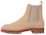 Christian Louboutin CL Platine Kulit Coklat 'But Chelsea Slip-On Hujung Bujur' 3221222F579