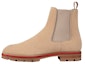 Buy Christian Louboutin CL Platine Kulit Coklat 'But Chelsea Slip-On Hujung Bujur' 3221222F579