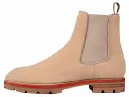 Christian Louboutin CL Platine Leather Brown 'Fashion Round Toe Slip-On Chelsea Boot' 3221222F579 Christian Louboutin CL Platine Leather Brown 'Fashion Round Toe Slip-On Chelsea Boot' 3221222F579