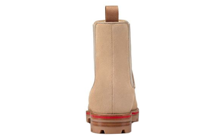 Lookbook 克里斯提•鲁布托 CL 铂金棕色时尚圆头套脚切尔西靴 3221222F579