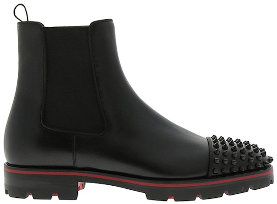 Christian Louboutin CL Kulit Platine Slip-On Chelsea Boot Ankle 'Hitam' 3181222B026 Order Christian Louboutin CL Kulit Platine Slip-On Chelsea Boot Ankle 'Hitam' 3181222B026