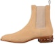 Buy Christian Louboutin CL Kulit Platine But Chelsea Hujung Bulat 'Beige' Selasa 3220740F579