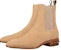 Christian Louboutin CL Kulit Platine But Chelsea Hujung Bulat 'Beige' Selasa 3220740F579