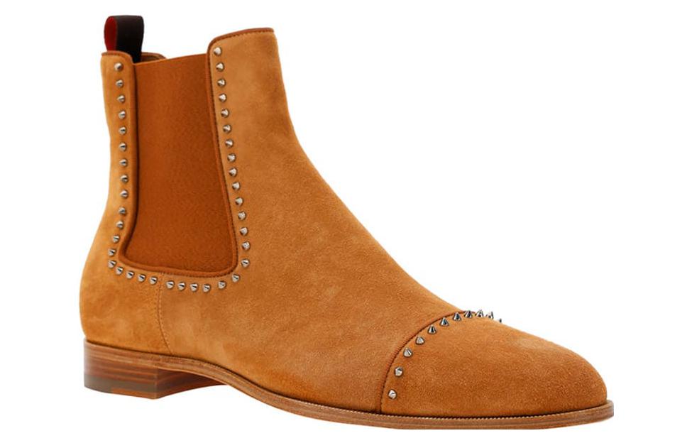 Christian Louboutin CL Platine Leather Round Toe Flat Chelsea Boots 'Brown' 圖 2