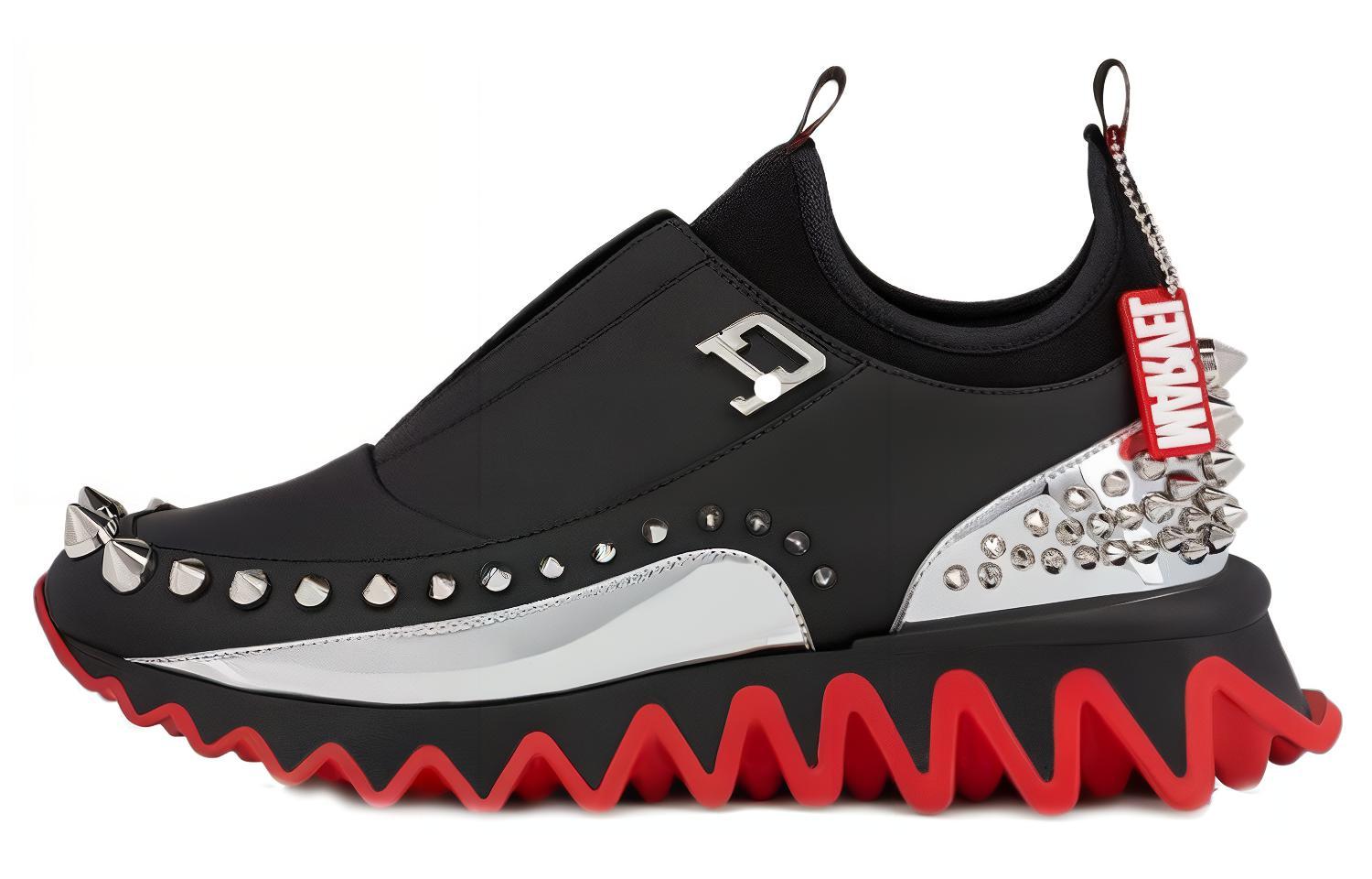 Christian Louboutin CL Platine Leather Sport Strap Low 'Black'