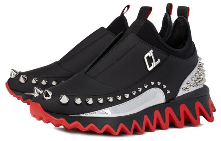 Christian Louboutin CL Platine Leather Sport Strap Low 'Black' 圖 2