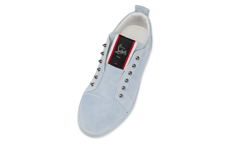 Christian Louboutin CL Platine Slip-On Round Toe Fashion Low Top Sneaker 'Grey Blue' 圖 3