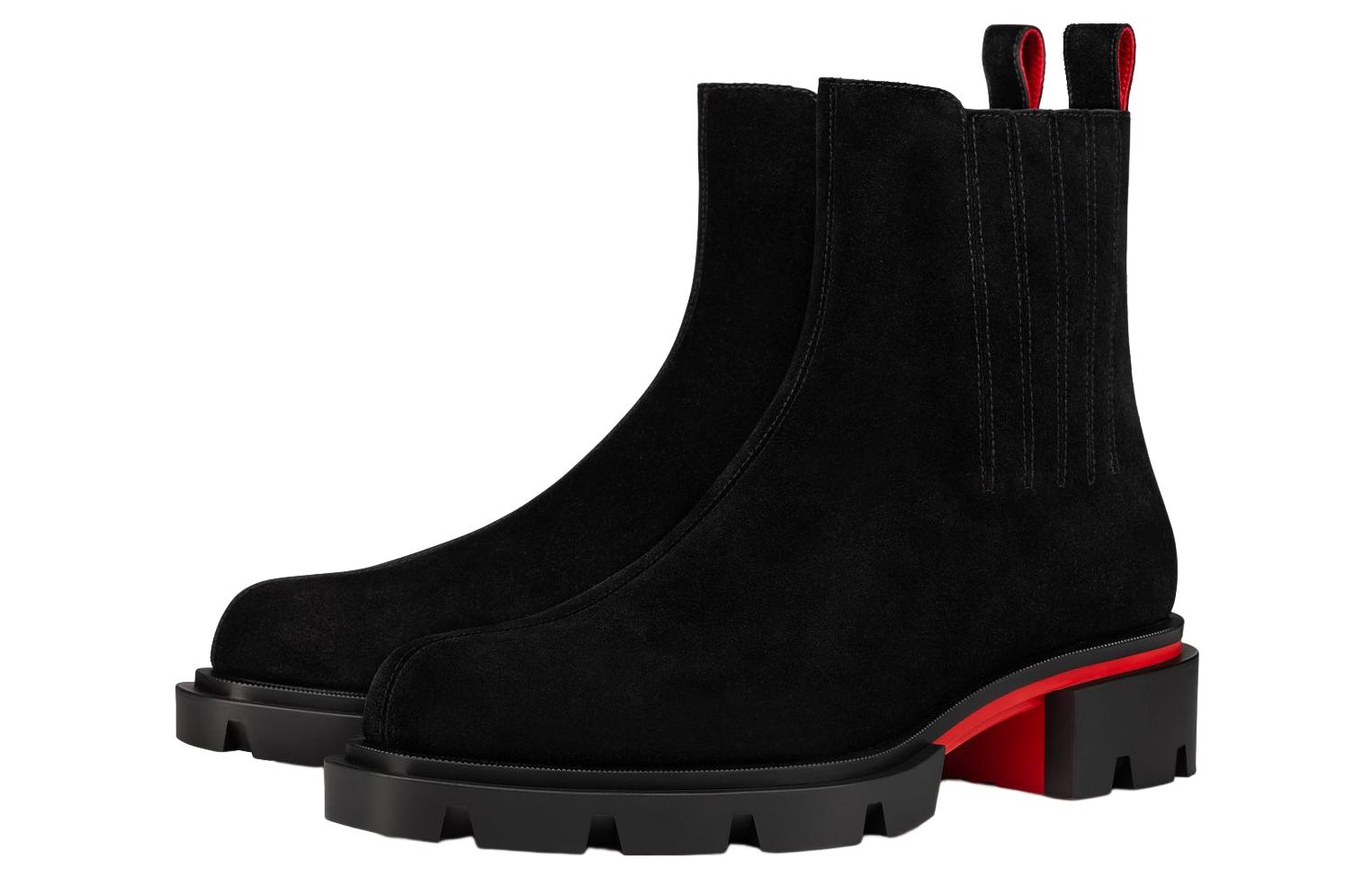 Christian Louboutin CL Platini Slip-On Leather Boots 'Black Fashion' 圖 2