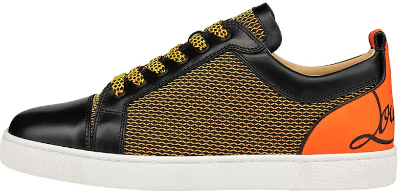 Christian Louboutin 男士黑橙低筒休閒鞋 CL 白金布革運動鞋 1230688BKC2 Buy Christian Louboutin 男士黑橙低筒休閒鞋 CL 白金布革運動鞋 1230688BKC2