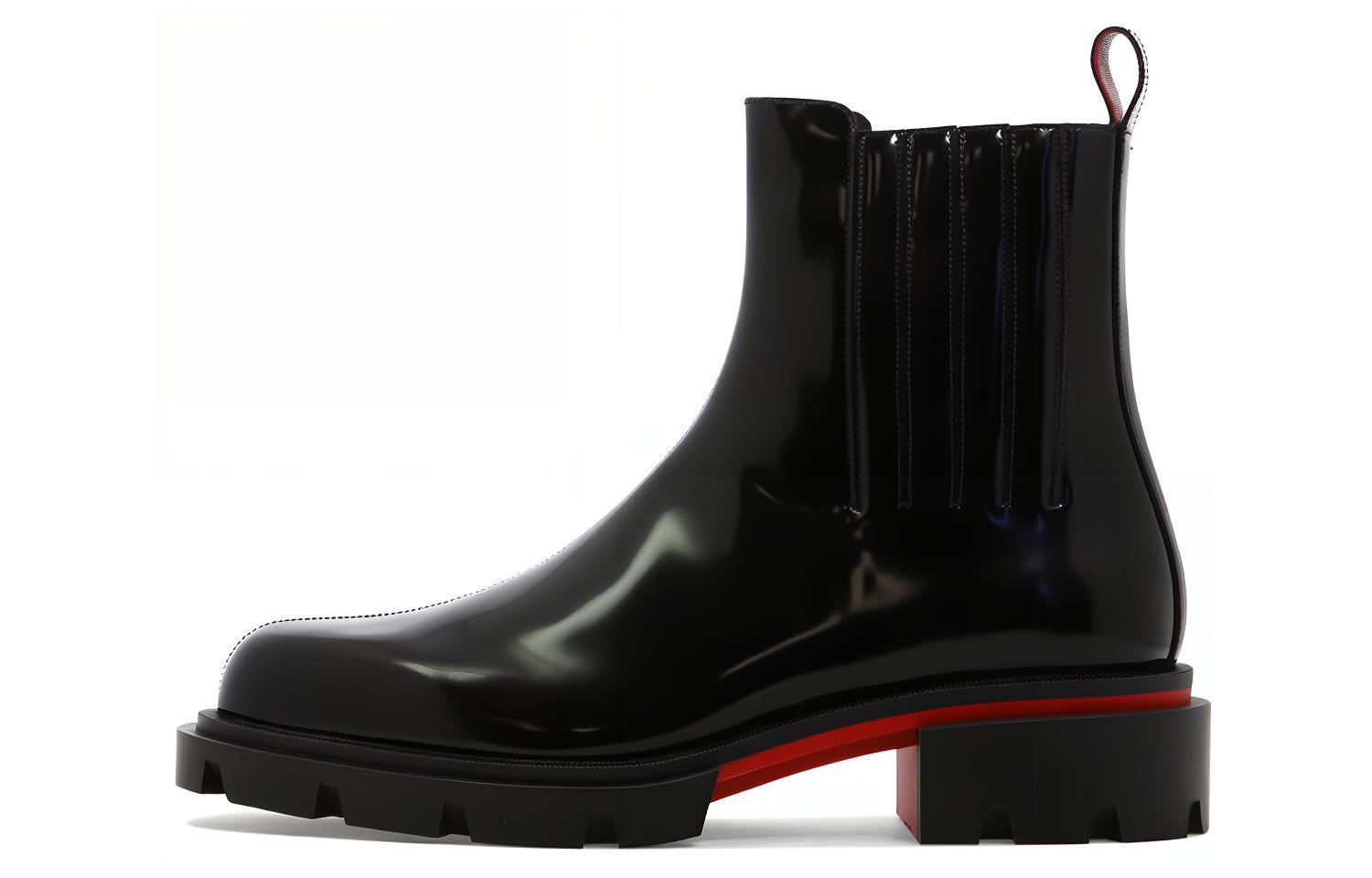 Christian Louboutin CL Platinum Leather Chelsea Boot 'Black'