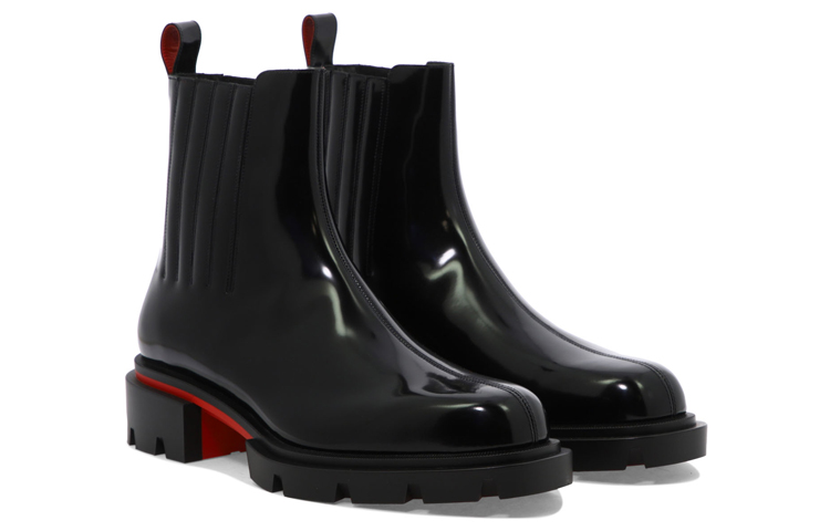 Christian Louboutin CL Platinum Leather Chelsea Boot 'Black' 圖 4