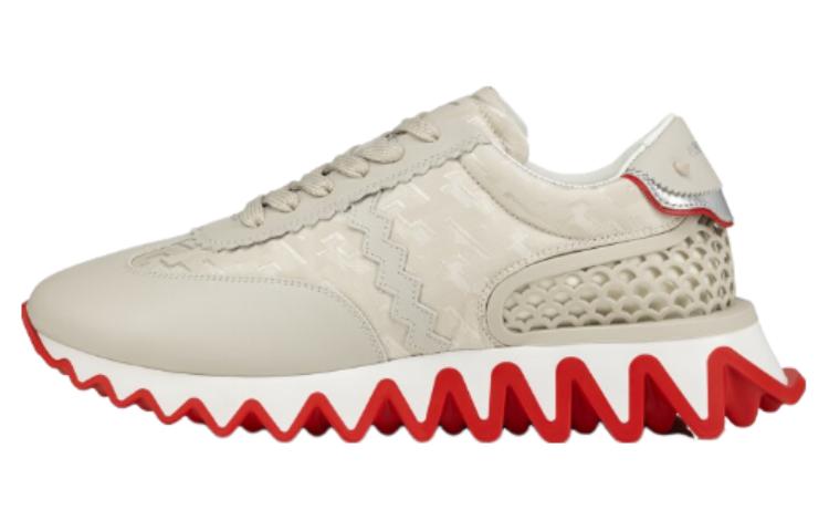 Christian Louboutin CL Platinum Leather Comfort Lace-Up Low Top 'Beige' 3230863F465
