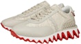 Order Christian Louboutin CL Kulit Platinum Lace-Up Kasut Rendah 'Beige' 3230863F465