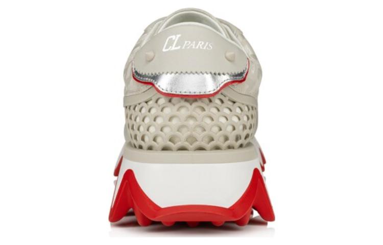 Shop Christian Louboutin CL Platinum Leder Komfort Schnürschuhe Low-Top ''Beige'' 3230863F465