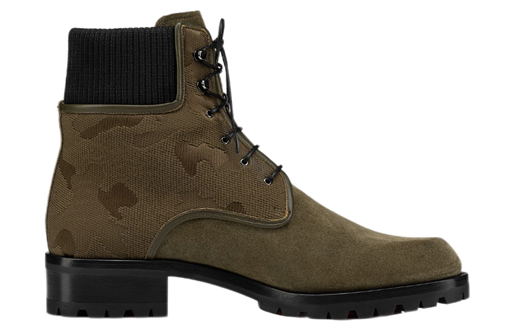 Order Bottes à Lacets en Cuir Platine Christian Louboutin ''Marron''. 3220919C849