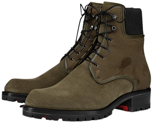 Bottes à Lacets en Cuir Platine Christian Louboutin ''Marron''. 3220919C849 Lookbook Bottes à Lacets en Cuir Platine Christian Louboutin ''Marron''. 3220919C849