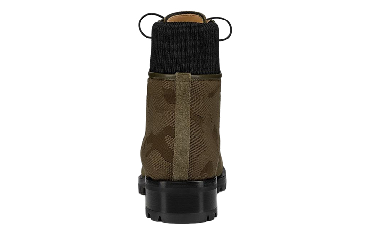 Shop Bottes à Lacets en Cuir Platine Christian Louboutin ''Marron''. 3220919C849