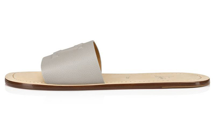 Christian Louboutin CL Platinum Toe Ring Slides 'Grey Brown' 1230937I569