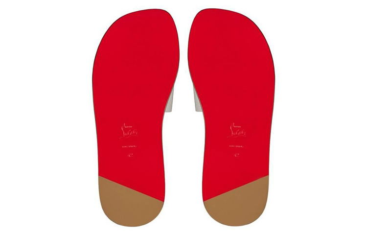 Shop CL路鉑廷 露趾圓頭 一字拖鞋 男款 灰棕