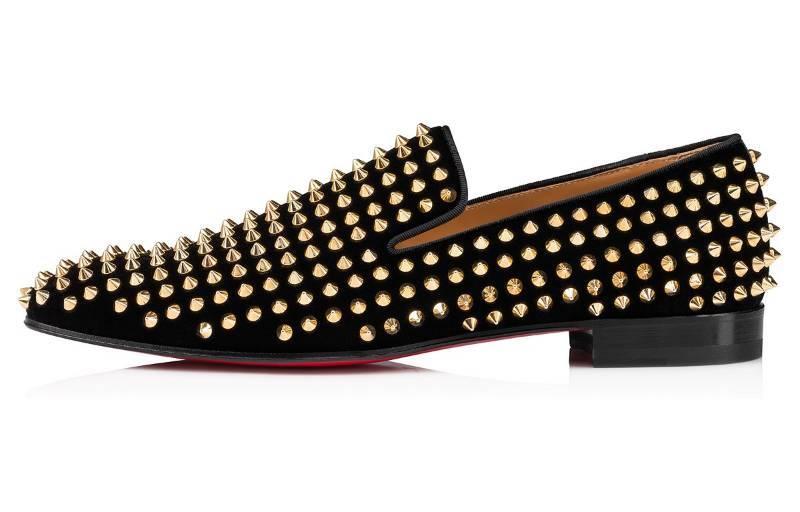 Christian Louboutin CL Platinum Velour 'Black Loafer'