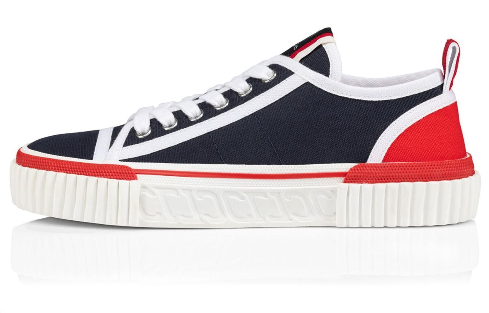 Buy クリスチャン・ルブタン CLプラチナム x ペドロ ロートップ 'コンフォート ラウンド トゥ ブルーホワイト' 32304625375 32304625375