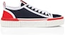 Christian Louboutin CL Platinum x Pedro Low Top 'Keselesaan Hujung Bulat Biru Putih' 32304625375