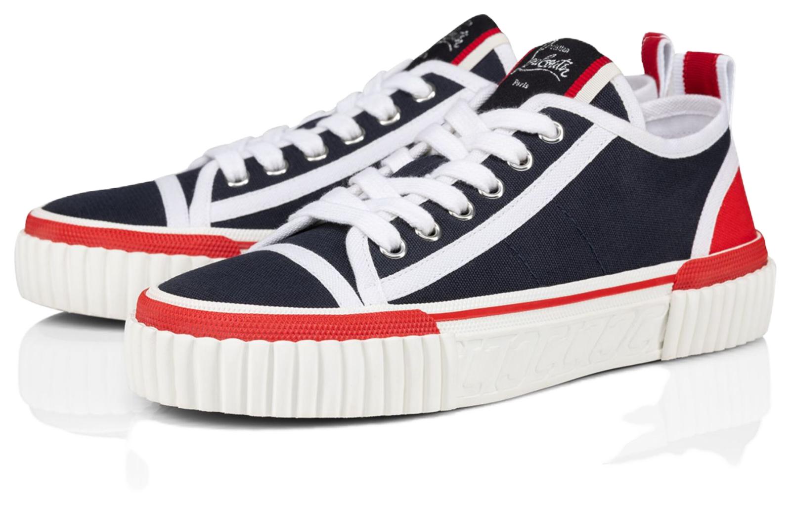 Lookbook クリスチャン・ルブタン CLプラチナム x ペドロ ロートップ 'コンフォート ラウンド トゥ ブルーホワイト' 32304625375 32304625375