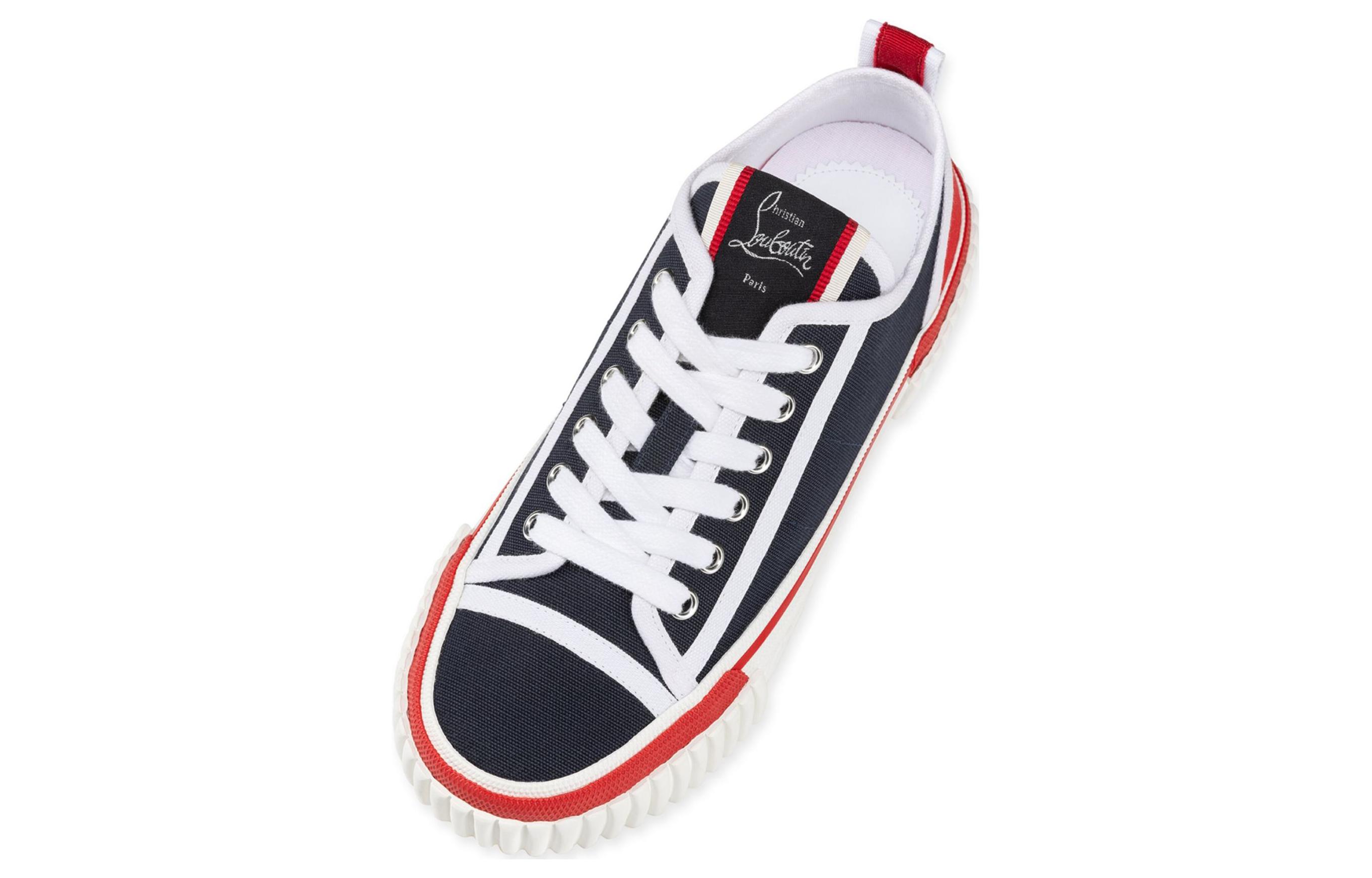 Shop クリスチャン・ルブタン CLプラチナム x ペドロ ロートップ 'コンフォート ラウンド トゥ ブルーホワイト' 32304625375 32304625375