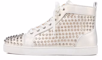 Christian Louboutin CL Studded High-Top Fashion Sneakers White 3211021J788 Christian Louboutin CL Studded High-Top Fashion Sneakers White 3211021J788