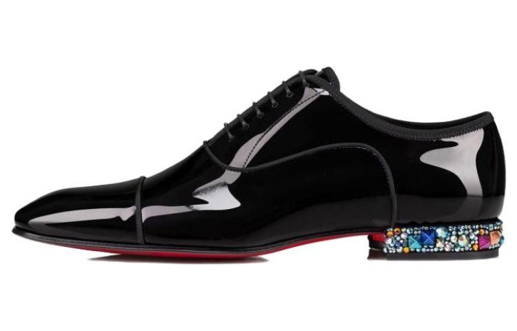 Christian Louboutin Clarks Leather Lace-Up Comfort Dress Shoes 'Black' 3231132B730