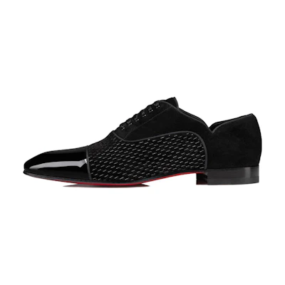Christian Louboutin Clarks Patent Leather Dress Shoes with CMFT Straps 'Black'
