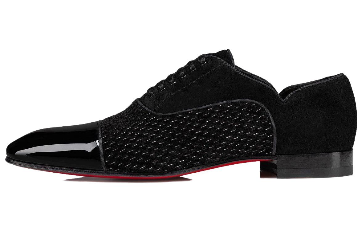 Christian Louboutin Clarks Patent Leather Dress Shoes with Comfort Straps 'Black' 3230782BK01