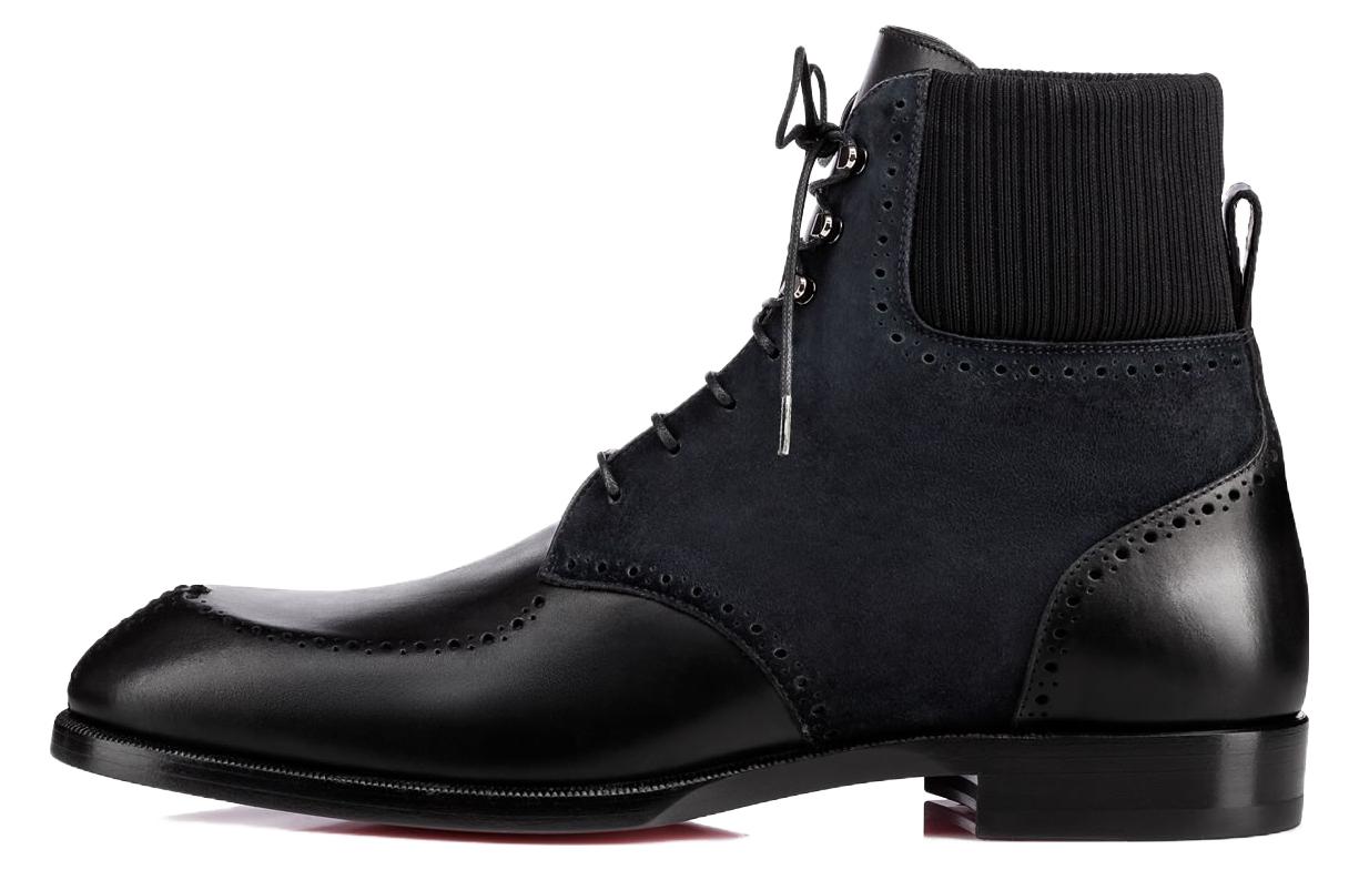 Christian Louboutin Clarks Round Toe Lace-Up Fashion Ankle Boot 'Black' 3170331M875