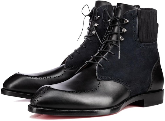 Christian Louboutin Clarks Round Toe Lace-Up Fashion Ankle Boot 'Black' 3170331M875 Lookbook Christian Louboutin Clarks Round Toe Lace-Up Fashion Ankle Boot 'Black' 3170331M875