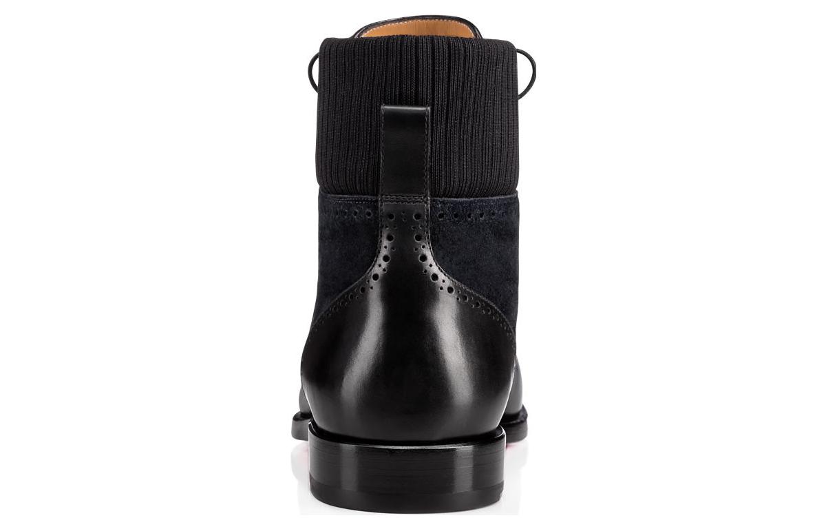 Shop Christian Louboutin Clarks Sepatu Boot Hitam Round Toe dan Lace-Up Pria 3170331M875