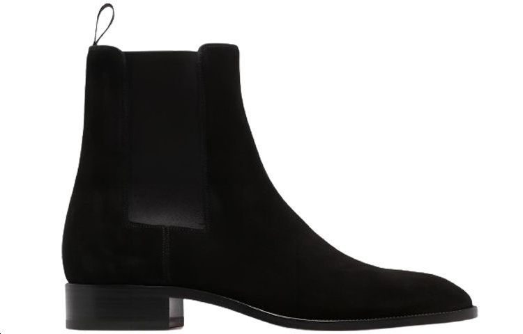 Christian Louboutin CLORTINA Chelsea Boots 'Black Suede Slip-On' 圖 2