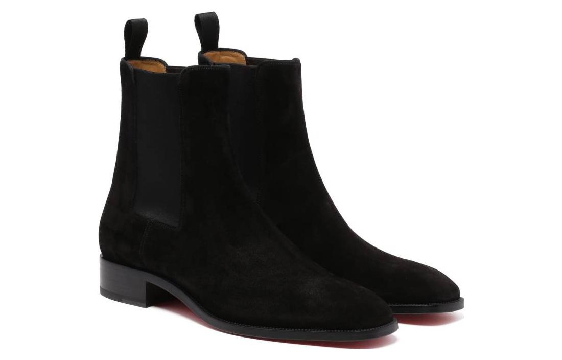 Christian Louboutin CLORTINA Chelsea Boots 'Black Suede Slip-On' 圖 3