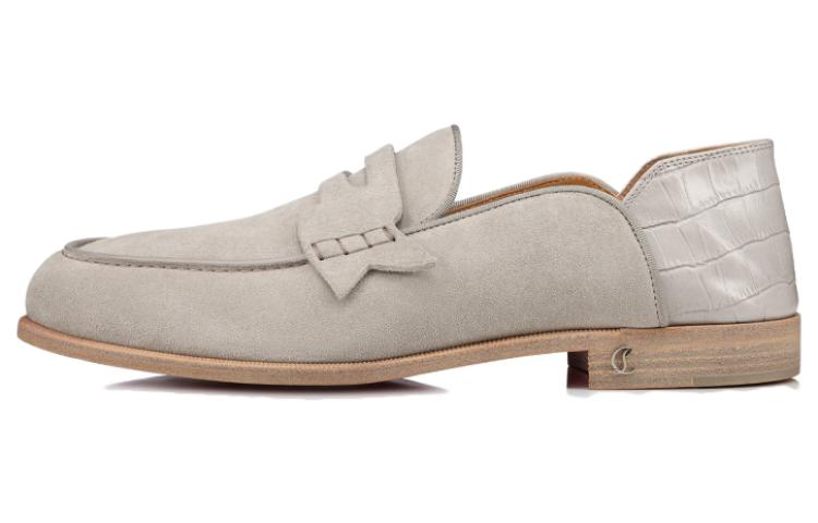 Christian Louboutin CLUB C Low 'Grey Leather Slip-On'