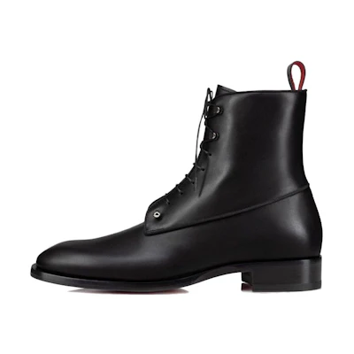 Christian Louboutin CLUB PLATINUM Leather Ankle Boot 'Black'