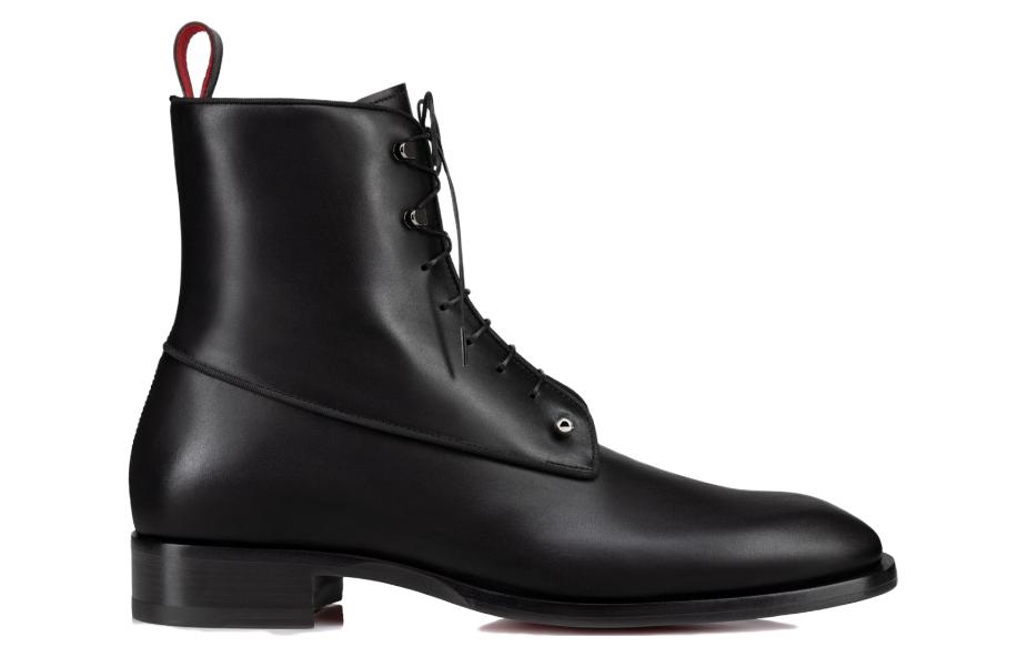 Order Christian Louboutin CLUB PLATINUM Leather Ankle Boot 'Black' 3230442BK01