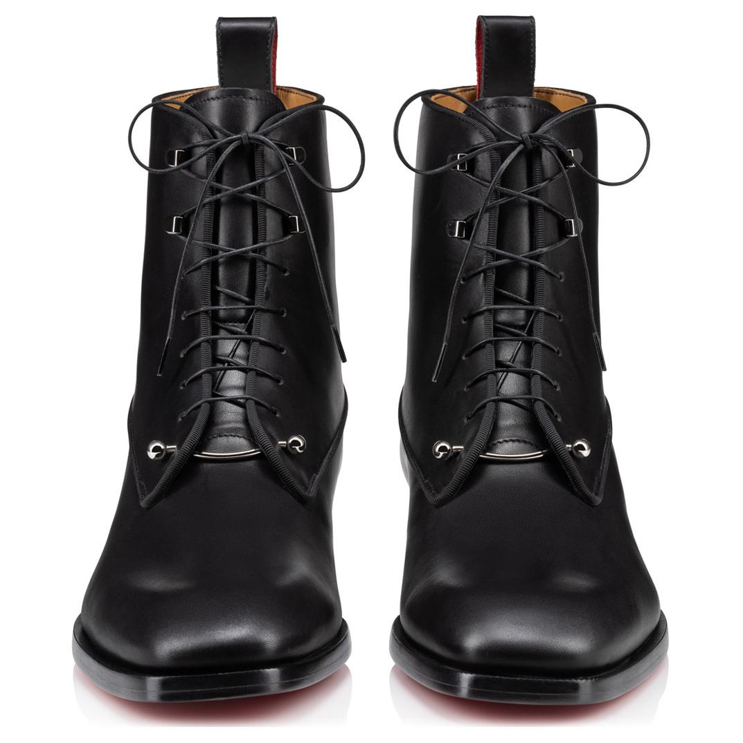Lookbook Christian Louboutin CLUB PLATINUM Leather Ankle Boot 'Black' 3230442BK01