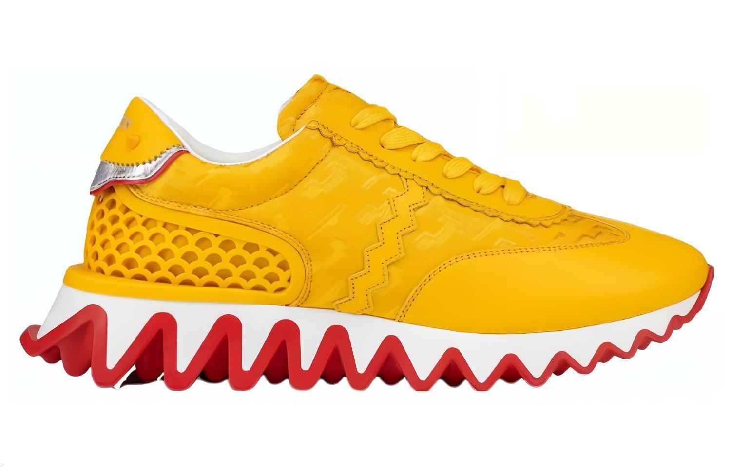 Order Christian Louboutin CLUB PLATINUM Leren Comfort Veterschoen Laag ''Geel'' 3230863Y361
