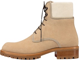 Christian Louboutin CLUB PLATINUM Leather Lace-up Fashion Ankle Boots 'Beige' 1200440F579 Christian Louboutin CLUB PLATINUM Leather Lace-up Fashion Ankle Boots 'Beige' 1200440F579