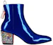 Order Christian Louboutin CLUB PLATINUM Leder Stiefel Rund Blau mit Reißverschluss 32310425591