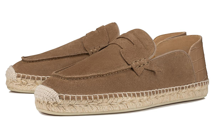 Christian Louboutin CLUB PLATINUM Round Toe Slip-On 'Fisherman Brown' 圖 2