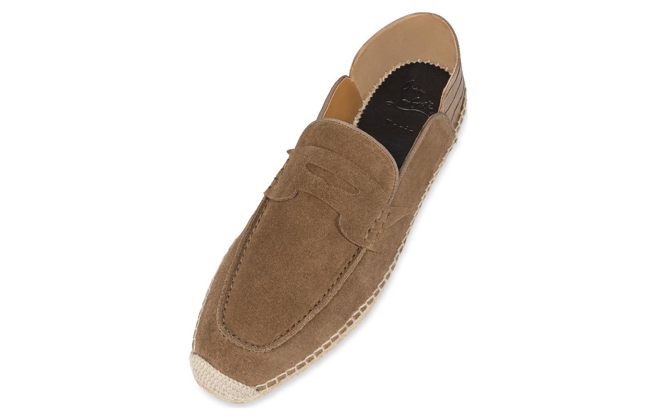 Christian Louboutin CLUB PLATINUM Round Toe Slip-On 'Fisherman Brown' 圖 3