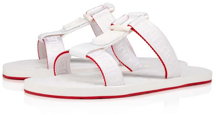 Christian Louboutin Fabric Ribbon Sandals 'White' 1221069WH01 Order Christian Louboutin Fabric Ribbon Sandals 'White' 1221069WH01