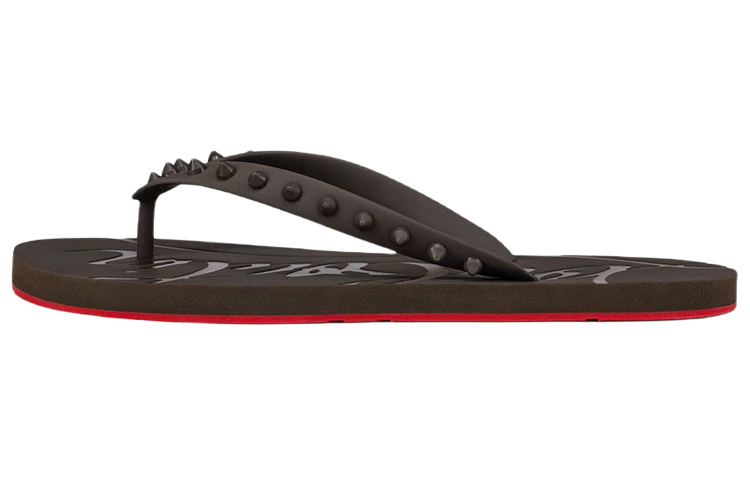 Christian Louboutin Flip Flop 'Brown Red Sole'